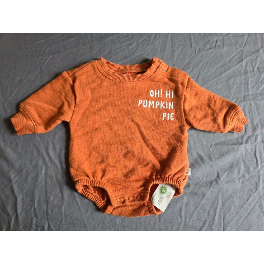 Little Planet by Carter's Pumpkin Pie Organic Baby Romper - Newborn (0M)